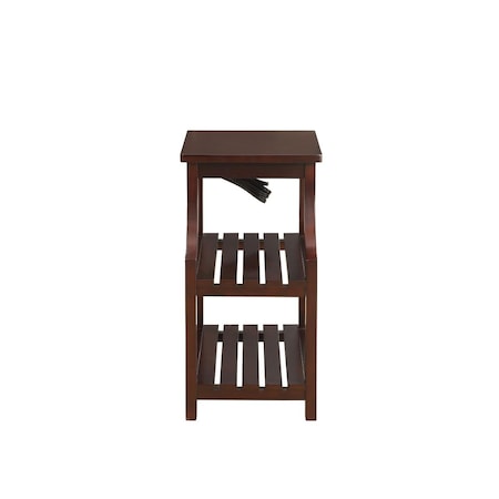 Gfancy Fixtures Wasaki Side Table Espresso - 24 x 13 x 20 in. GF3670214